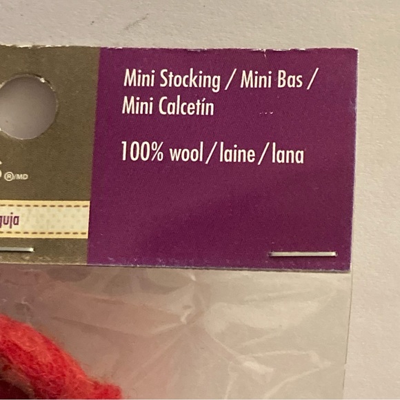 10 Dimensions FeltWorks 100% Wool Mini Christmas Stocking Fillable Red - Picture 12 of 16